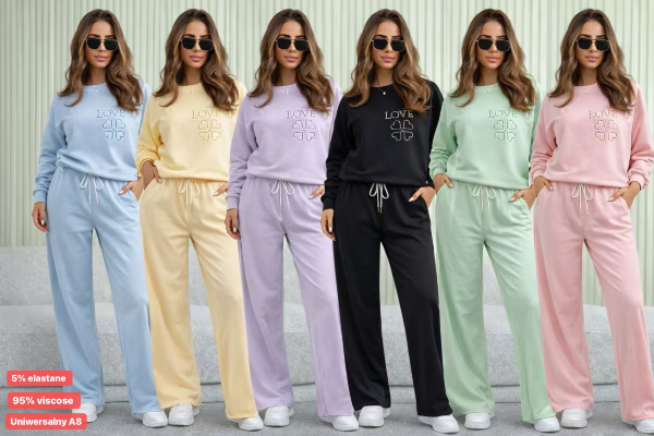 Komplet damskie Roz Standard, Mix Kolor Paczka 10 szt